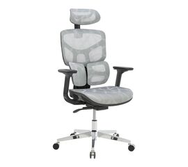 Καρέκλα γραφείου διευθυντή Karlo pakoworld λευκό-μαύρο mesh ύφασμα 72x70x112εκ - ΚΑΡΕΚΛΕΣ ΓΡΑΦΕΙΟΥ στο Milonadakis.gr