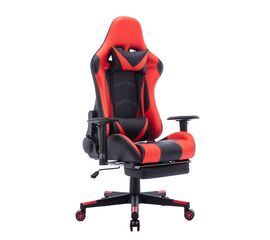 Καρέκλα γραφείου gaming Zeldo pakoworld pu μαύρο-κόκκινο 66x56x135εκ - ΚΑΡΕΚΛΕΣ ΓΡΑΦΕΙΟΥ στο Milonadakis.gr