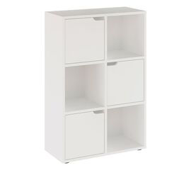 Βιβλιοθήκη Bookel pakoworld μελαμίνης σε λευκή απόχρωση 59.5x27.5x89εκ - ΒΙΒΛΙΟΘΗΚΕΣ στο Milonadakis.gr