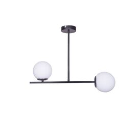 Φωτιστικό οροφής δίφωτο Opedro pakoworld E27 μαύρο μέταλλο 60x30x40εκ - ΦΩΤΙΣΤΙΚΑ ΟΡΟΦΗΣ στο Milonadakis.gr