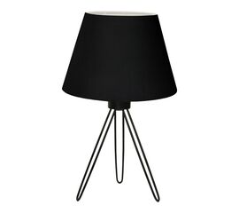 Επιτραπέζιο φωτιστικό Sherini pakoworld μέταλλο και ύφασμα σε μαύρο χρώμα 22x22x33εκ - ΕΠΙΤΡΑΠΕΖΙΑ ΦΩΤΙΣΤΙΚΑ στο Milonadakis.gr