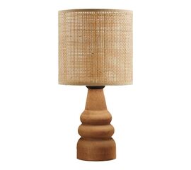 Επιτραπέζιο φωτιστικό Salpe pakoworld ξύλο και pe rattan σε φυσικό χρώμα Φ15x32εκ - ΕΠΙΤΡΑΠΕΖΙΑ ΦΩΤΙΣΤΙΚΑ στο Milonadakis.gr