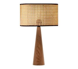 Επιτραπέζιο φωτιστικό Retroa pakoworld ξύλο και pe rattan σε φυσικό χρώμα Φ24x38εκ - ΕΠΙΤΡΑΠΕΖΙΑ ΦΩΤΙΣΤΙΚΑ στο Milonadakis.gr