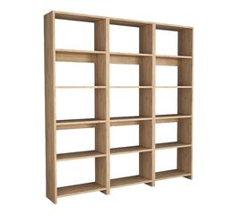 Βιβλιοθήκη Rabuku pakoworld σε oak  απόχρωση 146x22x123εκ - ΒΙΒΛΙΟΘΗΚΕΣ στο Milonadakis.gr