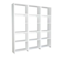 Βιβλιοθήκη Rabuku pakoworld σε λευκή απόχρωση 146x22x123εκ - ΒΙΒΛΙΟΘΗΚΕΣ στο Milonadakis.gr