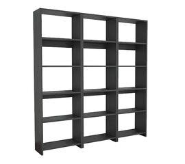 Βιβλιοθήκη Rabuku pakoworld σε ανθρακί απόχρωση 146x22x123εκ - ΒΙΒΛΙΟΘΗΚΕΣ στο Milonadakis.gr