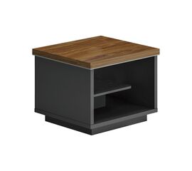 Τραπέζι γραφείου επαγγελματικό Oscar pakoworld μελαμίνη σε καρυδί-ανθρακί απόχρωση 60x60x42εκ - ΤΡΑΠΕΖΑΚΙΑ ΕΠΙΣΚΕΠΤΗ στο Milonadakis.gr