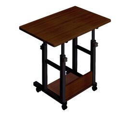 Γραφείο τροχήλατο Stolu I pakoworld MDF-metal σε καρυδί απόχρωση 80x40x68εκ - ΓΡΑΦΕΙΑ στο Milonadakis.gr