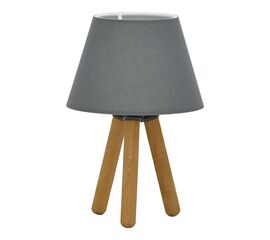 Επιτραπέζιο φωτιστικό PWL-1071 pakoworld Ε27 γκρι-καρυδί Φ22x32εκ - ΕΠΙΤΡΑΠΕΖΙΑ ΦΩΤΙΣΤΙΚΑ στο Milonadakis.gr