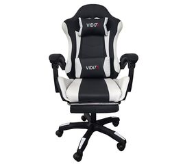 A6060 ΜΑΥΡΟ/ΛΕΥΚΟ ΠΟΛΥΘΡΟΝΑ GAMING/ΜΕ ΥΠΟΠΟΔΙΟ 64X62X113-121εκ. - ΚΑΡΕΚΛΕΣ ΓΡΑΦΕΙΟΥ στο Milonadakis.gr