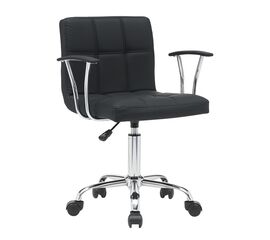 Καρέκλα γραφείου Buleco pakoworld pu σε μαύρη απόχρωση 56x46x74-86εκ - ΚΑΡΕΚΛΕΣ ΓΡΑΦΕΙΟΥ στο Milonadakis.gr