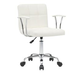 Καρέκλα γραφείου Buleco pakoworld pu σε λευκή απόχρωση 56x46x74-86εκ - ΚΑΡΕΚΛΕΣ ΓΡΑΦΕΙΟΥ στο Milonadakis.gr