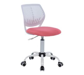 Καρέκλα γραφείου παιδική Kador pakoworld με ύφασμα mesh σε ροζ-λευκή απόχρωση 52x52x72-94εκ - ΚΑΡΕΚΛΕΣ ΓΡΑΦΕΙΟΥ στο Milonadakis.gr