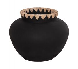 ΔΙΑΚΟΣΜΗΤΙΚΟ ΒΑΖΟ RENTON(M) HM4732 ΤΕΡΑΚΟΤΑ ΜΑΥΡH-ΠΛΕΞΗ ΨΑΘΑΣ ΣΤΟ ΣΤΟΜΙΟ Φ28x23Υεκ - ΑΝΤΙΚΕΙΜΕΝΑ στο Milonadakis.gr