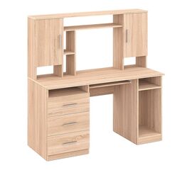 Γραφείο εργασίας Keldra pakoworld με συρτάρια και ντουλάπια σε sonoma απόχρωση 140x59.8x142.2εκ - ΓΡΑΦΕΙΑ στο Milonadakis.gr