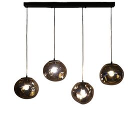 Φωτιστικό οροφής πολύφωτο Vidro pakoworld E27 σε smoke απόχρωση 60x15x80εκ - ΦΩΤΙΣΤΙΚΑ ΟΡΟΦΗΣ στο Milonadakis.gr