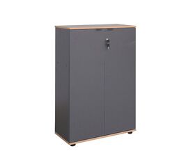 Ντουλάπι γραφείου Taker Ι  pakoworld σε ανθρακί απόχρωση 72x34x109εκ - ΝΤΟΥΛΑΠΙΑ στο Milonadakis.gr