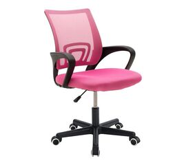Καρέκλα γραφείου Berto II pakoworld με ύφασμα mesh σε ροζ-μαύρη απόχρωση 60x48x85-95εκ - ΚΑΡΕΚΛΕΣ ΓΡΑΦΕΙΟΥ στο Milonadakis.gr
