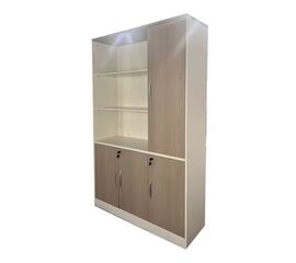 Βιβλιοθήκη γραφείου Armadi pakoworld σε γκρι-λευκή απόχρωση 120x40x200εκ - ΒΙΒΛΙΟΘΗΚΕΣ στο Milonadakis.gr