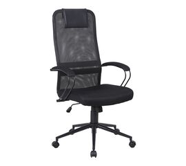 Καρέκλα γραφείου Lord I pakoworld ύφασμα σε μαύρη απόχρωση-πόδι μαύρο μέταλλο 64x61x116-126εκ - ΚΑΡΕΚΛΕΣ ΓΡΑΦΕΙΟΥ στο Milonadakis.gr