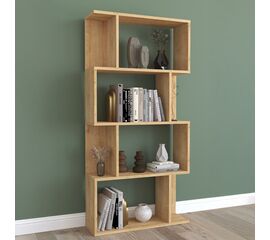 Βιβλιοθήκη Kadu pakoworld σε oak απόχρωση  72x22x147εκ - ΒΙΒΛΙΟΘΗΚΕΣ στο Milonadakis.gr