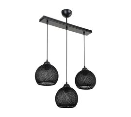 Φωτιστικό οροφής τρίφωτο PWL-0973 II pakoworld Ε27 μαύρο 50x18x85εκ - ΦΩΤΙΣΤΙΚΑ ΟΡΟΦΗΣ στο Milonadakis.gr