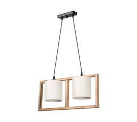 Φωτιστικό οροφής δίφωτο Sereda I pakoworld Ε14 σε καφέ-cream απόχρωση 54x14x27εκ - ΦΩΤΙΣΤΙΚΑ ΟΡΟΦΗΣ στο Milonadakis.gr