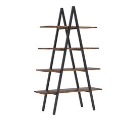 Βιβλιοθήκη Naroki pakoworld μέταλλο μαύρο με καρυδί απόχρωση 90x30x155εκ - ΒΙΒΛΙΟΘΗΚΕΣ στο Milonadakis.gr