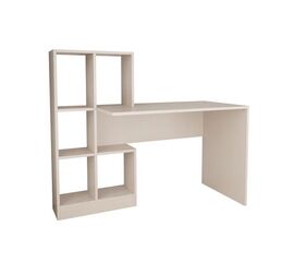 Γραφείο εργασίας με βιβλιοθήκη Dustin pakoworld σε απόχρωση ανοιχτό γκρι 118x56x112εκ - ΓΡΑΦΕΙΑ στο Milonadakis.gr