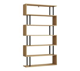 Βιβλιοθήκη Ziza pakoworld σε oak  απόχρωση 90x22x162.6εκ - ΒΙΒΛΙΟΘΗΚΕΣ στο Milonadakis.gr