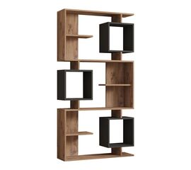 Βιβλιοθήκη Cubix pakoworld σε sonoma-ανθρακί απόχρωση 90x24,6x171,90εκ - ΒΙΒΛΙΟΘΗΚΕΣ στο Milonadakis.gr