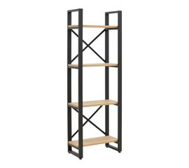 Βιβλιοθήκη Crimson pakoworld σε oak-μαύρη απόχρωση 50x22x150εκ - ΒΙΒΛΙΟΘΗΚΕΣ στο Milonadakis.gr