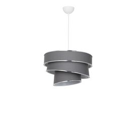 Φωτιστικό οροφής μονόφωτο Tazma pakoworld ύφασμα σε γκρι απόχρωση Φ38x25εκ - ΦΩΤΙΣΤΙΚΑ ΟΡΟΦΗΣ στο Milonadakis.gr