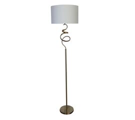 Φωτιστικό δαπέδου Quanfy Inart Ε27 χρυσό αλουμινίου-κρεμ ύφασμα Φ40x180εκ - ΦΩΤΙΣΤΙΚΑ ΔΑΠΕΔΟΥ στο Milonadakis.gr