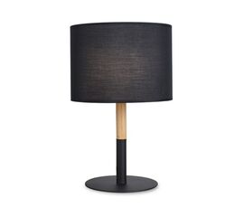 Επιτραπέζιο φωτιστικό Kerky pakoworld μαύρο-φυσικό μέταλλο-ξύλο-ύφασμα Φ25x40εκ - ΕΠΙΤΡΑΠΕΖΙΑ ΦΩΤΙΣΤΙΚΑ στο Milonadakis.gr