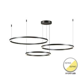 Φωτιστικό οροφής Premele pakoworld led μαύρο μέταλλο Φ120x150εκ - ΦΩΤΙΣΤΙΚΑ ΟΡΟΦΗΣ στο Milonadakis.gr