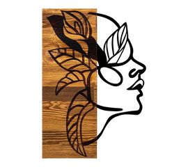 Διακοσμητικό τοίχου Redian pakoworld ξύλο πεύκου σε φυσική απόχρωση με μαύρο μέταλλο 34x3x50εκ - ΔΙΑΚΟΣΜΗΤΙΚΑ ΤΟΙΧΟΥ στο Milonadakis.gr