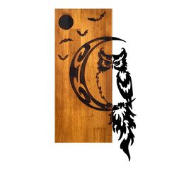 Διακοσμητικό τοίχου Owle pakoworld ξύλο πεύκου σε φυσική απόχρωση με μαύρο μέταλλο 36x3x66εκ - ΔΙΑΚΟΣΜΗΤΙΚΑ ΤΟΙΧΟΥ στο Milonadakis.gr