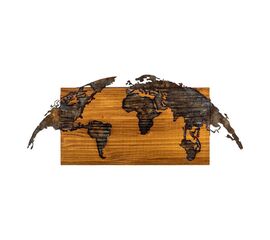 Διακοσμητικό τοίχου Mable pakoworld ξύλο πεύκου σε φυσική απόχρωση με μαύρο μέταλλο 83x3x38εκ - ΔΙΑΚΟΣΜΗΤΙΚΑ ΤΟΙΧΟΥ στο Milonadakis.gr