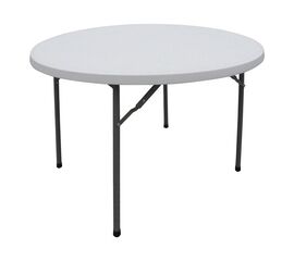 Τραπέζι catering Comfort pakoworld πτυσσόμενο στρόγγυλο σε λευκή απόχρωση Φ120x74εκ - ΕΠΙΠΛΑ CATERING - ΣΥΝΕΔΡΙΟΥ στο Milonadakis.gr