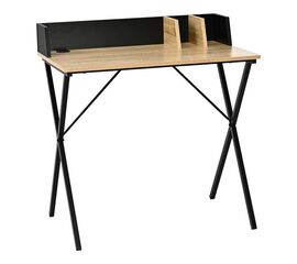 Γραφείο εργασίας Zervan pakoworld σε oak απόχρωση με πόδι μαύρο μέταλλο 80x50x84εκ - ΓΡΑΦΕΙΑ στο Milonadakis.gr