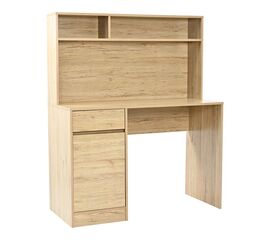 Γραφείο εργασίας Secreta pakoworld με ράφι σε oak απόχρωση 110x50x135εκ - ΓΡΑΦΕΙΑ στο Milonadakis.gr
