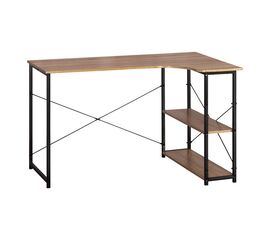 Γωνιακό γραφέιο Merlin pakoworld δεξιά γωνία σε oak απόχρωση με μαύρο μέταλλο 120x73x75εκ - ΓΡΑΦΕΙΑ στο Milonadakis.gr