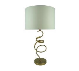 Επιτραπέζιο φωτιστικό Valou Inart Ε27 χρυσό αλουμινίου-λευκό ύφασμα Φ35x65εκ - ΕΠΙΤΡΑΠΕΖΙΑ ΦΩΤΙΣΤΙΚΑ στο Milonadakis.gr