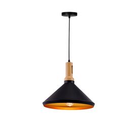 Φωτιστικό οροφής Denvel pakoworld μαύρο-χρυσό μέταλλο Φ35x24εκ - ΦΩΤΙΣΤΙΚΑ ΟΡΟΦΗΣ στο Milonadakis.gr