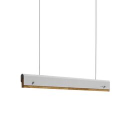 Φωτιστικό οροφής Rafmole pakoworld Led λευκό μέταλλο-ξύλο 120x7.5εκ - ΦΩΤΙΣΤΙΚΑ ΟΡΟΦΗΣ στο Milonadakis.gr