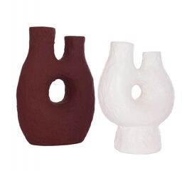 ΣΕΤ 2ΤΜΧ ΕΠΙΤΡΑΠΕΖΙΑ ΔΙΑΚΟΣΜΗΤΙΚΑ ΒΑΖΑ NAMENTIS HM21143.02 ΤΕΡΑΚΟΤΑ ΛΕΥΚΟ & ΒΥΣΣΙΝΙ - ΑΝΤΙΚΕΙΜΕΝΑ στο Milonadakis.gr