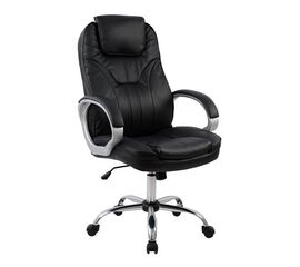 ΚΑΡΕΚΛΑ ΓΡΑΦΕΙΟΥ ΜΑΥΡΟ PU STARELL ΜΕ ΠΟΔΙ ΧΡΩΜΙΟ 65x71x106,5-116Y εκ.HM1025.01 - ΚΑΡΕΚΛΕΣ ΓΡΑΦΕΙΟΥ στο Milonadakis.gr