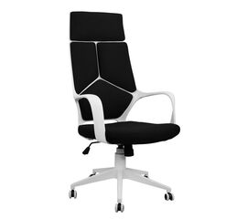 ΚΑΡΕΚΛΑ ΓΡΑΦΕΙΟΥ ANIVIA HM1054.01 ΜΑΥΡO & ΠΟΔΙ ΛΕΥΚΟ 64x61x126 εκ. - ΚΑΡΕΚΛΕΣ ΓΡΑΦΕΙΟΥ στο Milonadakis.gr