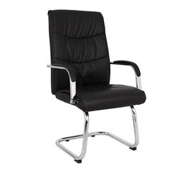 ΠΟΛΥΘΡΟΝΑ JACOB HM1045.11 ΜΑΥΡΟ PU ΜΕ ΒΑΣΗ ΧΡΩΜΙΟΥ 57x66,5x102 cm - ΚΑΡΕΚΛΕΣ ΕΠΙΣΚΕΠΤΗ στο Milonadakis.gr